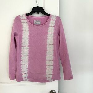 Marc New York Performance Crew Neck Sweat Shirt Pink White Tie Dye